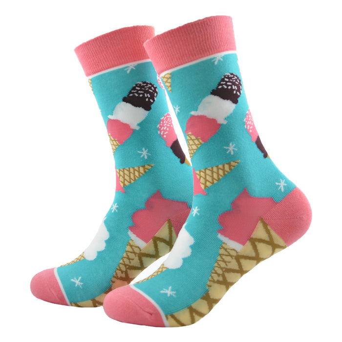 Calcetin algodon largo barquillas helados 259