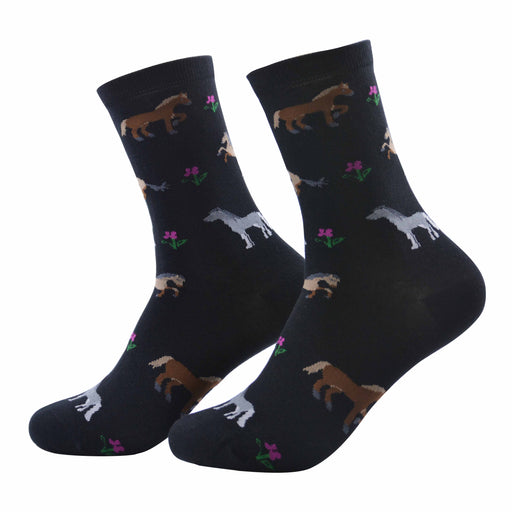 Calcetin algodon largo caballos colores 337