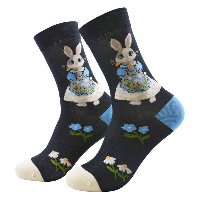Calcetin algodon largo coneja vestido 327