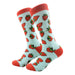 Calcetin algodon largo estampado frutillas 263