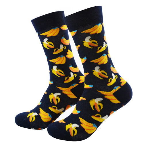 Calcetin algodon largo estampado racimos platanos 249