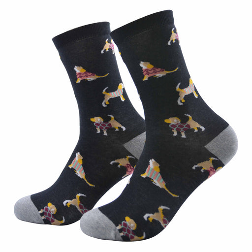 Calcetin algodon largo perros colores 339