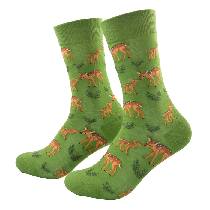 Calcetin algodon largo verde venado 241