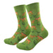 Calcetin algodon largo verde venado 241