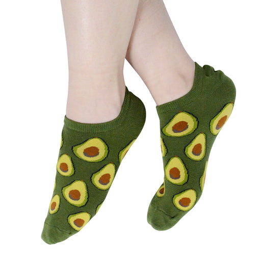 Calcetin corto invisible algodon palta verde 3523