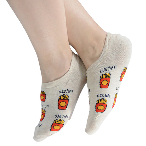 Calcetin invisible algodon mujer papas fritas 3944