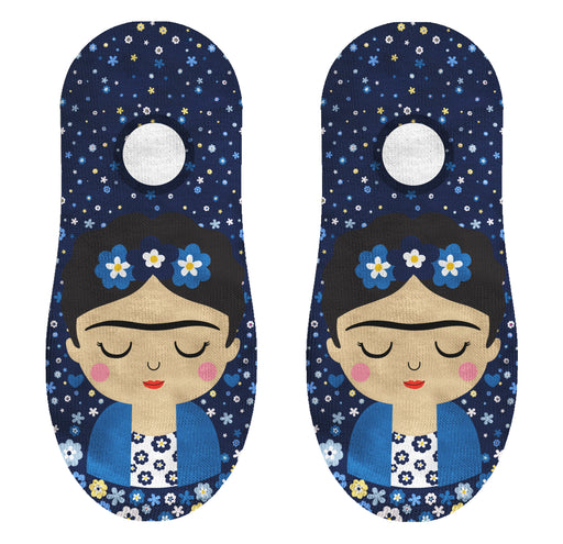 Calcetin invisible poliester frida khalo azul arandano 1