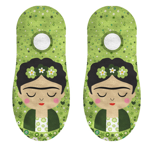Calcetin invisible poliester frida khalo kiwi verde 6