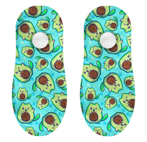 Calcetin invisible poliester gato palta verde 22
