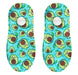 Calcetin invisible poliester gato palta verde 22