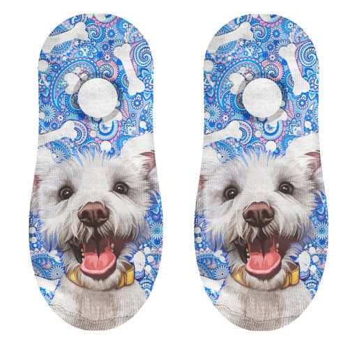 Calcetin invisible poliester perro huesos 29