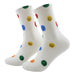 Calcetin largo algodon caras colores blanco 3956-3