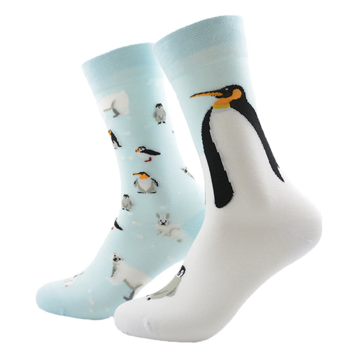 Calcetin largo algodon doble diseño ab pinguino oso polar AB13
