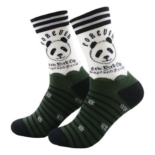 Calcetin largo algodon oso panda bambues 3954-1