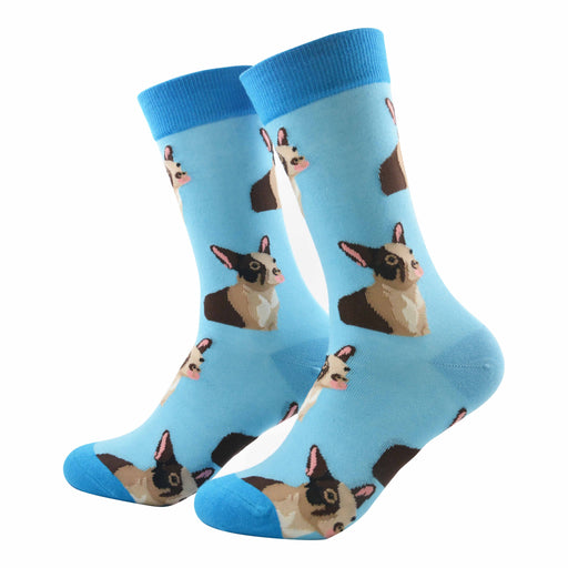 Calcetin largo algodon perro bulldog frances 317