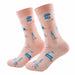 Calcetin largo algodon rosado leche 234