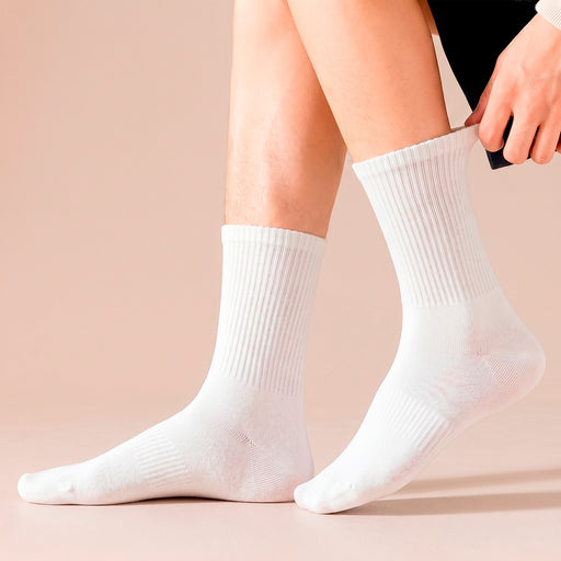 Calcetines algodon blanco liso hombre 3969-2