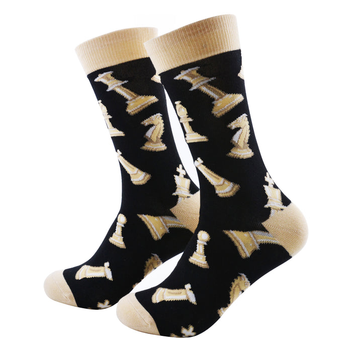 Calcetines algodon estampado largo ajedrez 597