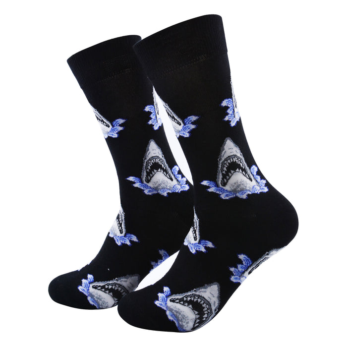 Calcetines algodon estampado largo animales tiburones 539