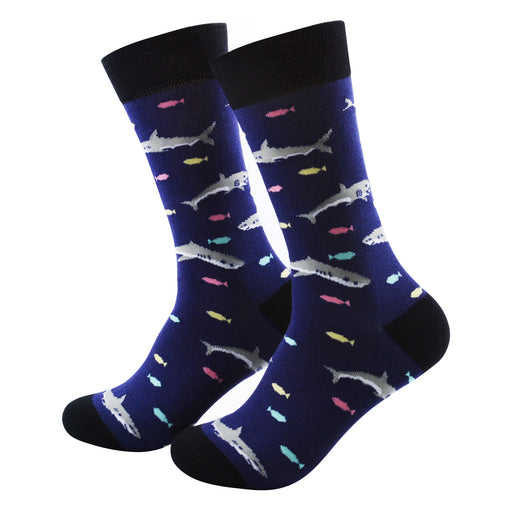Calcetines algodon estampado largo animales tiburones 541