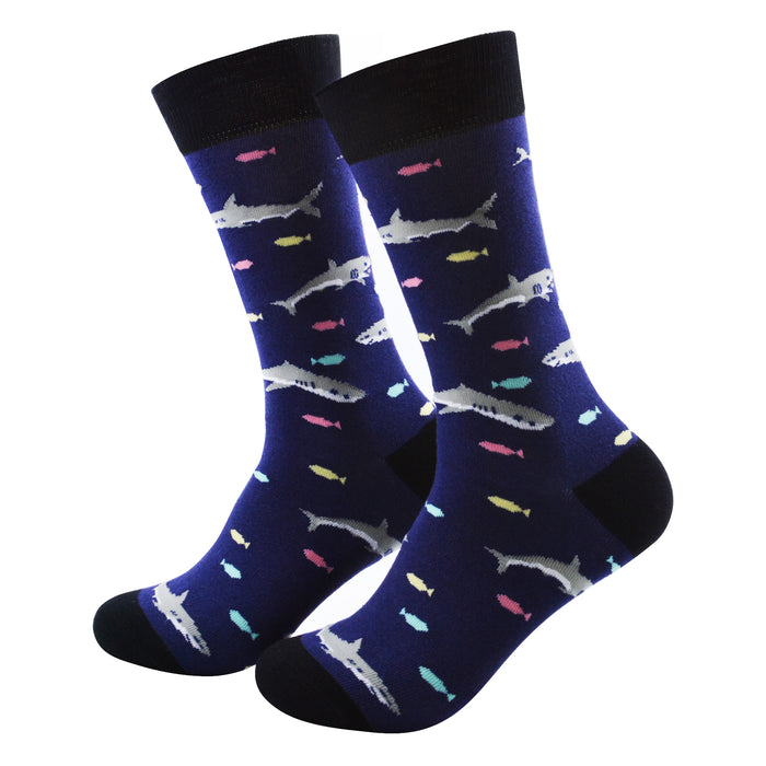 Calcetines algodon estampado largo animales tiburones 541