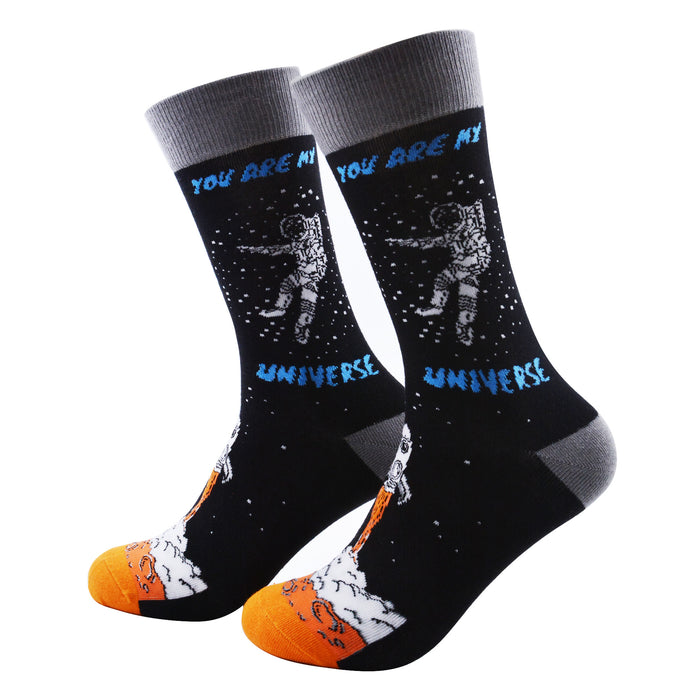 Calcetines algodon estampado largo astronauta 594