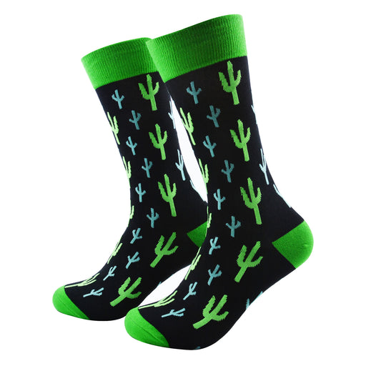 Calcetines algodon estampado largo cactus verdes 563