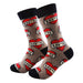 Calcetines algodon estampado largo corazones rojos 576