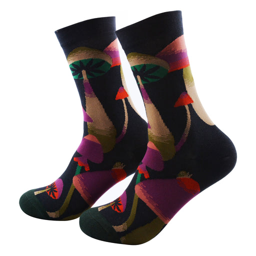 Calcetines algodon estampado largo hongos 293