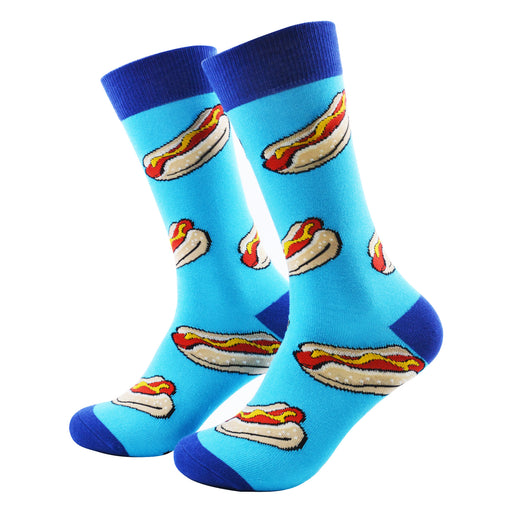 Calcetines algodon estampado largo hot dog perro caliente 588
