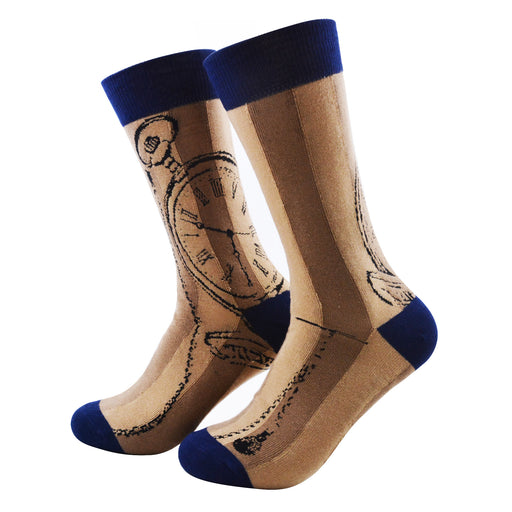 Calcetines algodon estampado largo reloj bolsillo 590