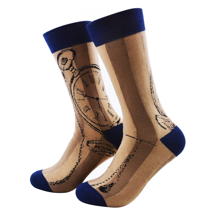 Calcetines algodon estampado largo reloj bolsillo 590