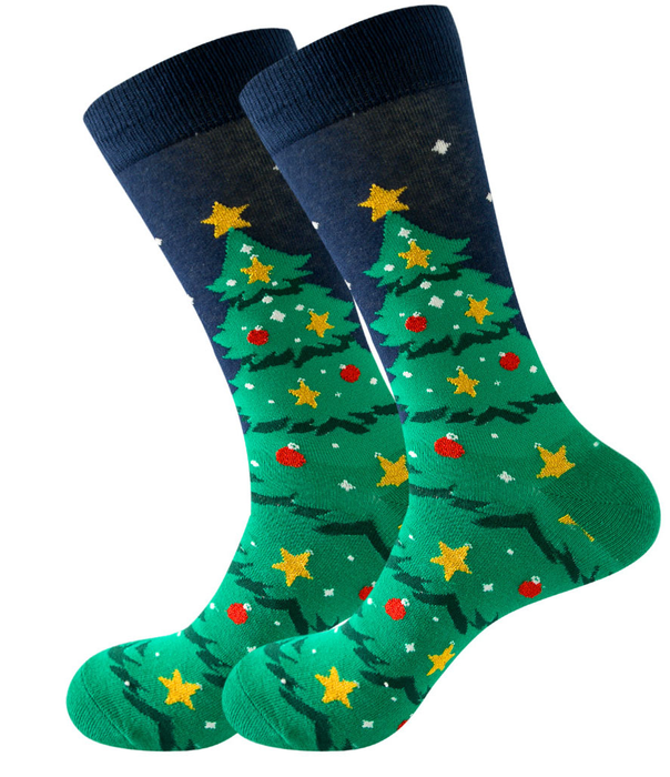 Portada Calcetines algodon largo arbol navidad 667