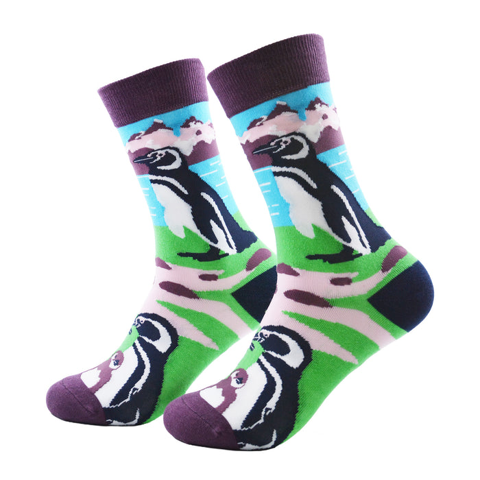 Calcetines algodon largo mujer pinguino 376