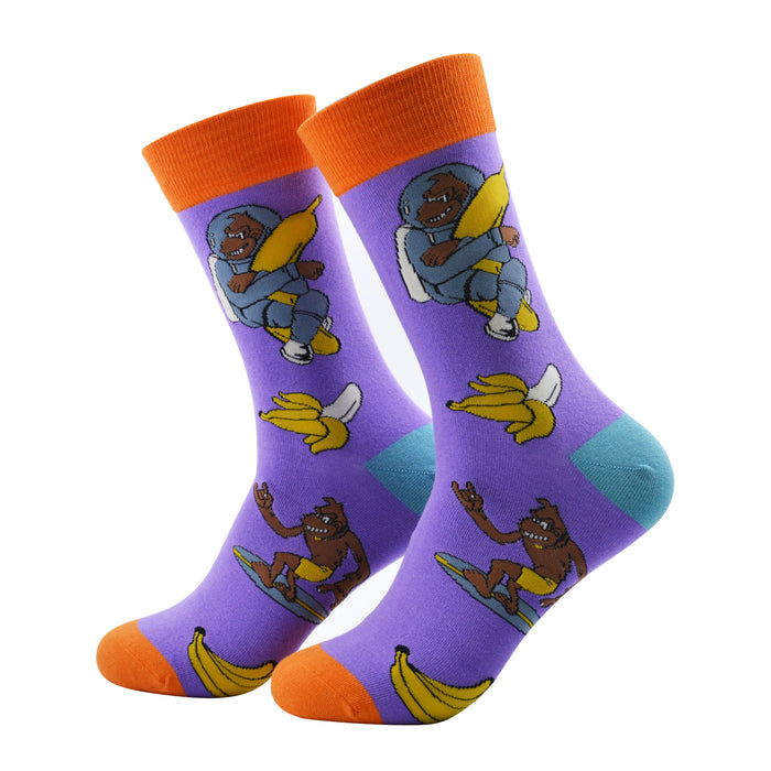 Calcetines algodon largos gorilla banana 664