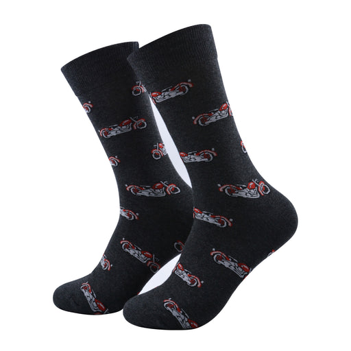 Calcetines algodon largos motos rojos 655