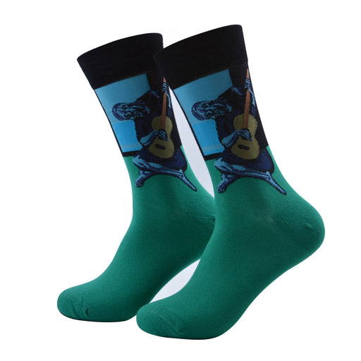 Calcetines algodon largos musico guitarra 704