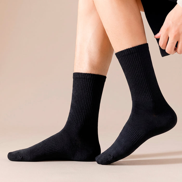 Calcetines algodon negro liso hombre 3969-1