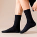 Calcetines algodon negro liso hombre 3969-1