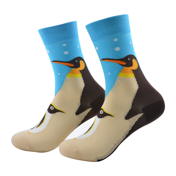 Calcetines largos algodon pinguinos mujer 412 