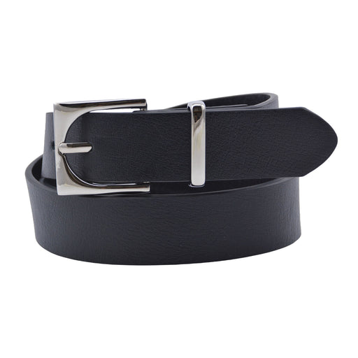 Cinturon negro sintetico negro liso 4126-1