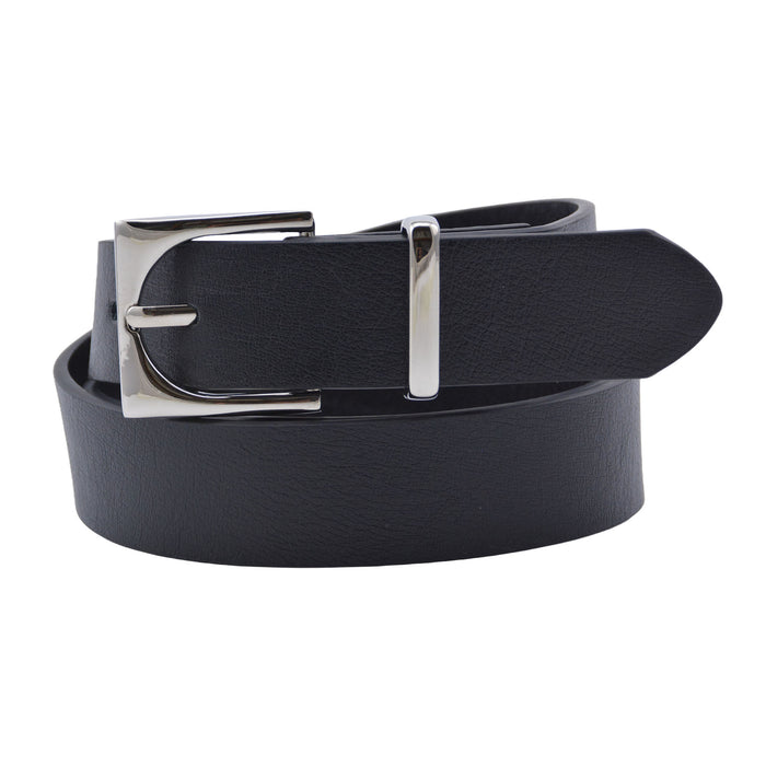 Cinturon negro sintetico negro liso 4126-1