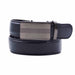 Cinturon sintetico automatico negro plateado hombre 4064-1