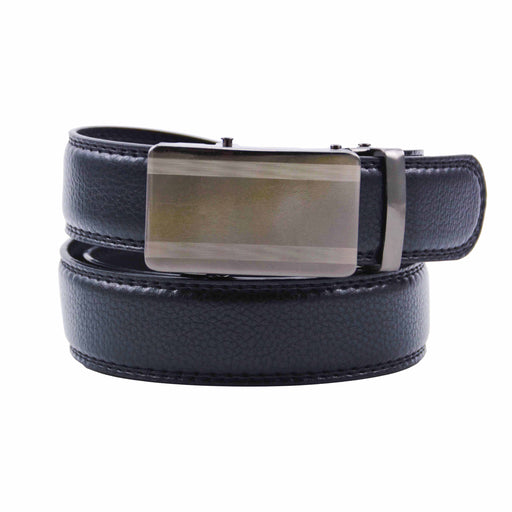 Portada Cinturon sintetico automatico negro plateado hombre 4064-2