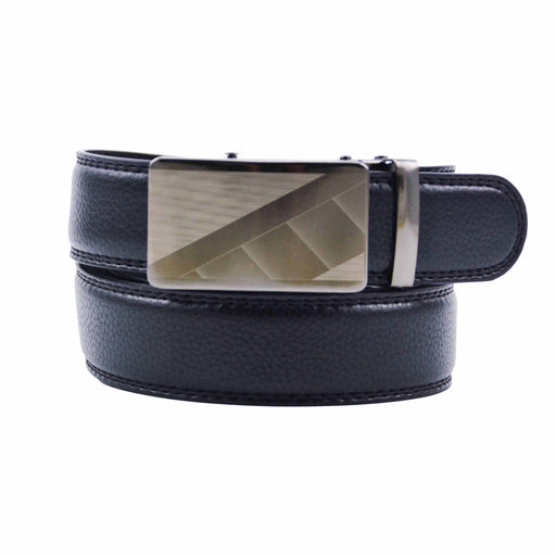 Portada Cinturon sintetico automatico negro plateado hombre 4064-8