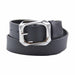 Cinturon sintetico negro hebilla plateada 4075-1