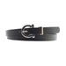 Cinturon sintetico negro liso plateado 3356-1
