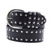 Cinturon tachas negro metal 
plateado 4230-1