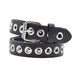 Cinturon tachas negro metal 
plateado 4234-1
