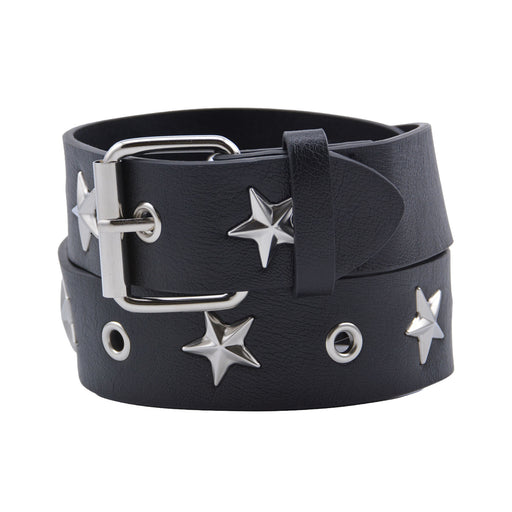Cinturon tachas negro sintetico estrellas 4124